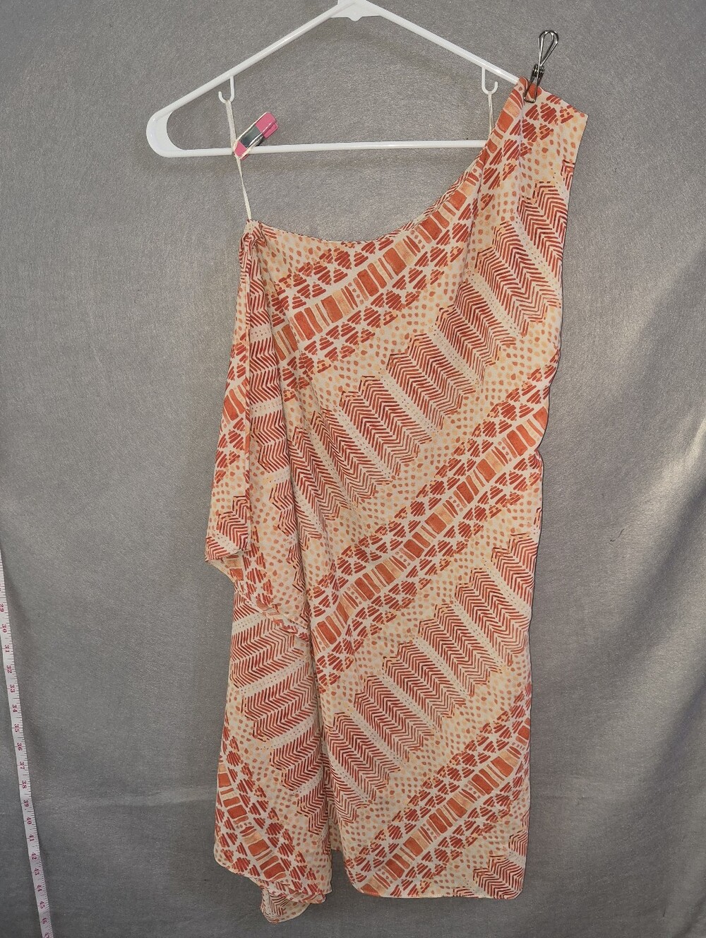 Vince Camuto One-Shoulder Asymmetrical Print Dress – Size 0